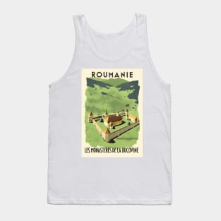 Roumanie Romania Vintage Poster 1930s Tank Top